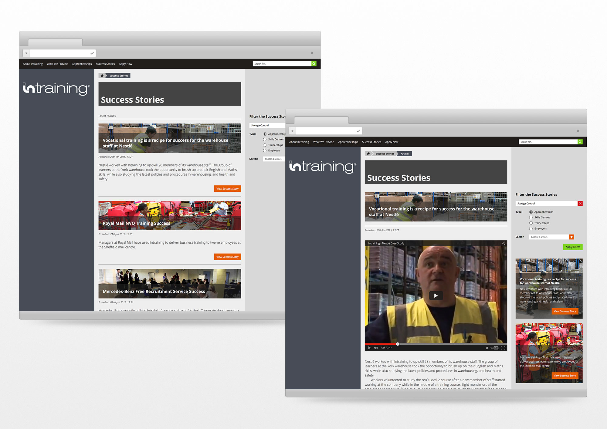 content layout
