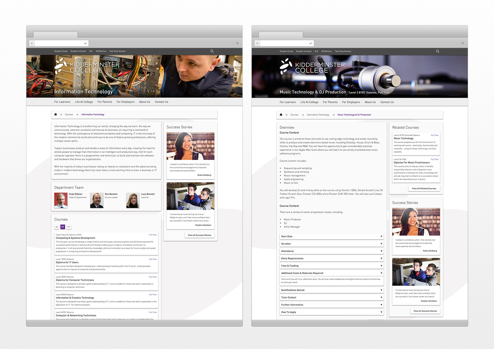 content layout